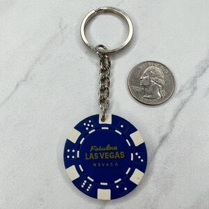 Las Vegas Nevada Poker Chip Casino Souvenir Keychain Keyring